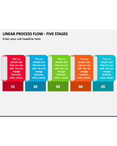 Linear Process Flow - Five Stages PPT Slide 1