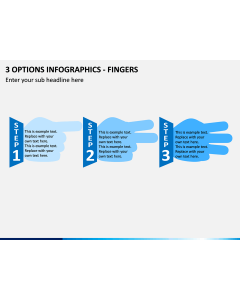 3 Options Infographics - Fingers PPT Slide 1