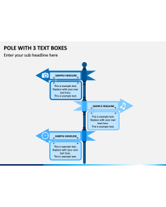 Pole With 3 Text Boxes PPT Slide 1
