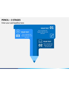 Pencil – 3 Stages PPT Slide 1