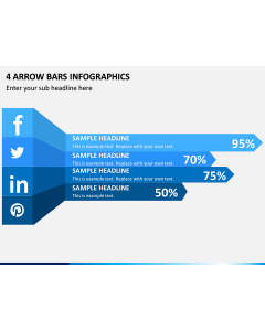 4 Arrow Bars Infographics PPT Slide 1
