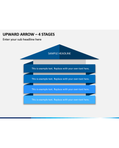Upward Arrow – 4 Stages PPT Slide 1