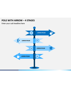 Pole With Arrow – 4 Stages PPT Slide 1