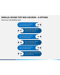 Parallel Round Text Box Chevron – 6 Options PPT Slide 1