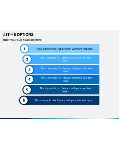 List – 6 Options PPT Slide 1