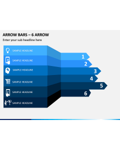 Arrow Bars - 6 Arrow PPT Slide 1