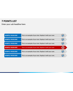 7 Points List PPT Slide 1