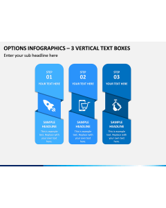 Options Infographics – 3 Vertical Text Boxes PPT Slide 1