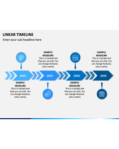 Linear Timeline PPT Slide 1