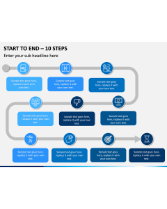 Start To End – 10 Steps PPT slide 1