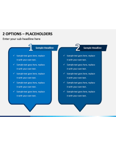 2 Options – Placeholders PPT slide 1