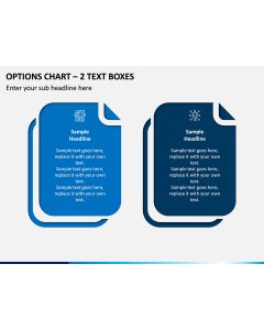 Options Chart – 2 Text Boxes PPT slide 1