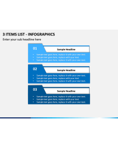 3 Items List - Infographics PPT slide 1