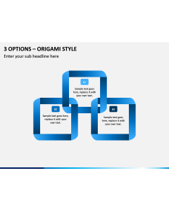 3 Options – Origami Style PPT slide 1