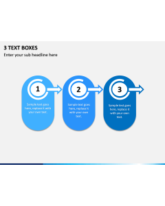 3 Text Boxes PPT slide 1