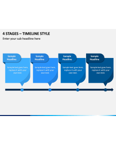 4 Stages – Timeline Style PPT slide 1