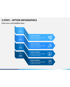 4 Steps – Option Infographics PPT slide 1