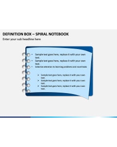Definition Box – Spiral Notebook PPT slide 1