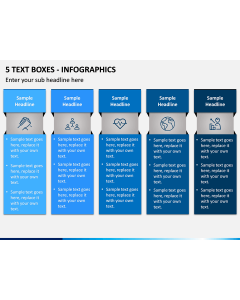 5 Text Boxes - Infographics PPT slide 1