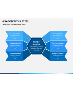 Hexagon with 6 Steps PPT slide 1
