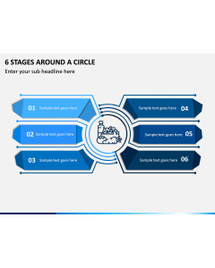 6 Stages Around A Circle PPT slide 1