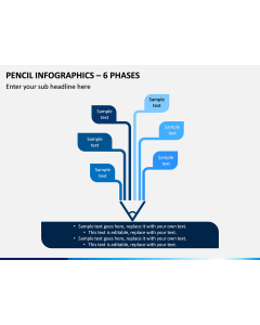 Pencil Infographics – 6 Phases PPT slide 1