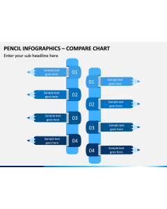 Pencil Infographics – Compare Chart PPT slide 1
