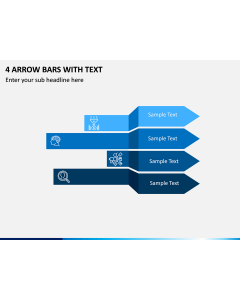 4 Arrow Bars with Text PPT Slide 1