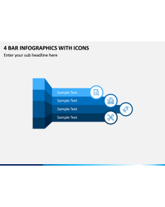 4 Bar Infographics with Icons PPT Slide 1
