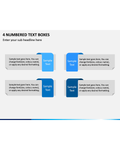 4 Numbered Text Boxes PPT Slide 1