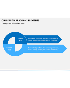 Circle with Arrow – 2 Elements PPT Slide 1
