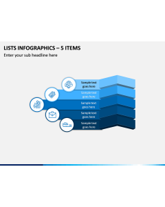 Lists Infographics – 5 Items PPT Slide 1