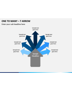 One To Many – 7 Arrow PPT Slide 1