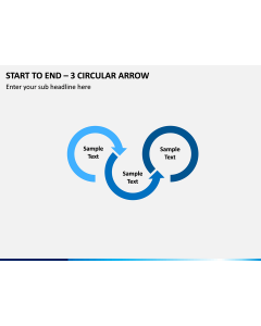 Start to End – 3 Circular Arrow PPT Slide 1