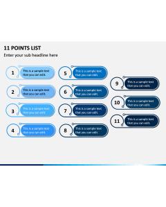 11 Points List PPT Slide 1