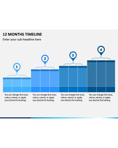12 Months Timeline PPT Slide 1