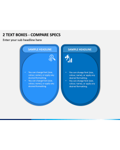 2 Text Boxes - Compare Specs PPT Slide 1
