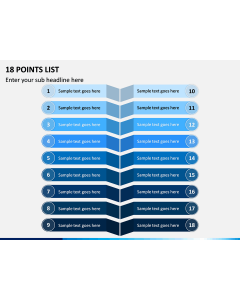 18 Points List PPT Slide 1