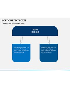 2 Options Text Boxes PPT Slide 1