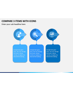 Compare 3 Items With Icons PPT Slide 1