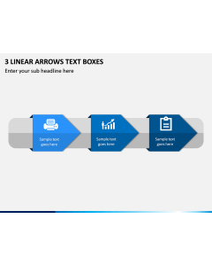 3 Linear Arrows Text Boxes PPT Slide 1