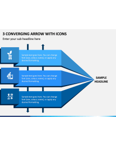 3 Converging Arrow With Icons PPT Slide 1