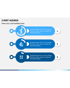 3 Part Agenda PPT Slide 1