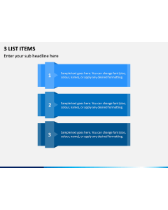 3 List Items PPT Slide 1