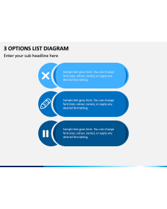 3 Options List Diagram PPT Slide 1