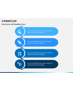 4 Points List PPT Slide 1