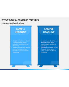 2 Text Boxes - Compare Features PPT Slide 1