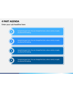 4 Part Agenda PPT Slide 1