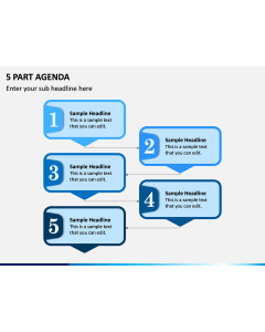 5 Part Agenda PPT Slide 1