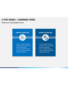2 Text Boxes - Compare Items PPT Slide 1